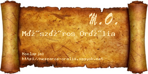 Mészáros Orália névjegykártya